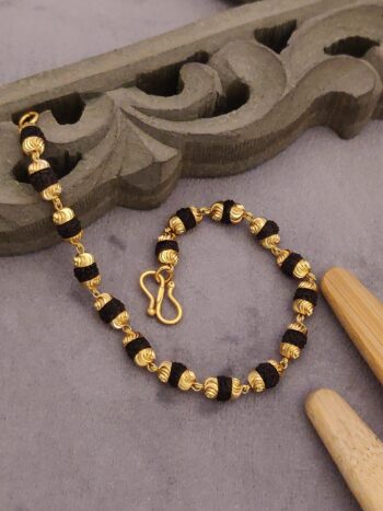Gold Plated Female Rudraksh bracelet