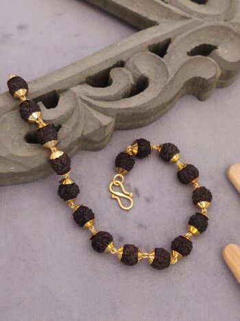 Gold plated Rudraksh bracelet