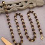 Gold plated Regular size rudraksh mala