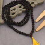 108 beed black Geru color rudraksh mala