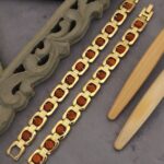 1+1 Gold Plated Designer square bracelets