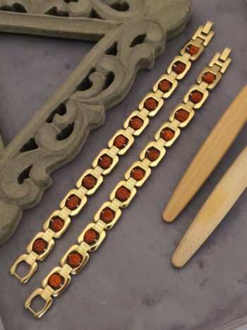 1+1 Gold Plated Designer square bracelets