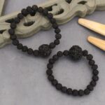 1+1 regular rudraksh bracelet with big rudraksh