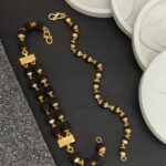 m_Couple bracelet Gold plated double line + gold plated female bracelet