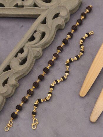 Couple Gold plated rudraksh bracelet