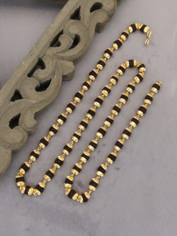 Gold plated small rudraksh beed vertical cap mala