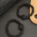 1+1 regular rudraksh bracelet with big rudraksh
