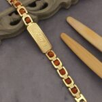 Gold Plated Ram Rudraksh Bracelet