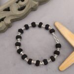 Silver plated rudraksh bracelet
