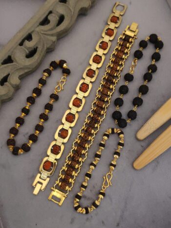 combo 5 mens rudraksh bracelets