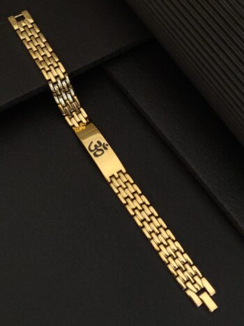 Gold Plated Ohm bracelet