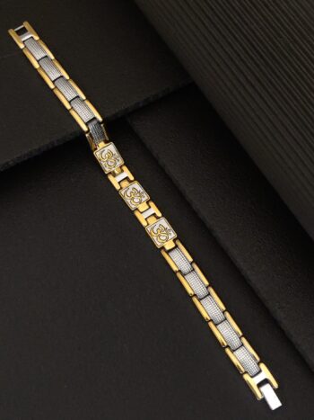 Gold Silver triple name Ohm bracelet