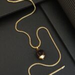 Gold plated rudraksh pendent+chain