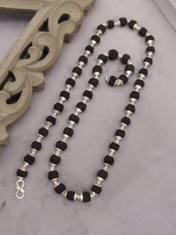 Silver Plated Rudraksh mala