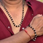 silver plated rudraksh bracelet+mala