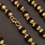 combo gold plated vertical cap mala + bracelet