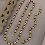 combo gold plated vertical cap mala + bracelet