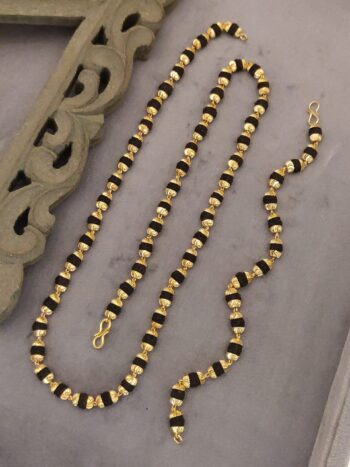 Gold Plated Rudraksh V mala+bracelet