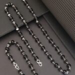 combo silver plated rudraksh karungali mala + bracelet