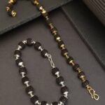 combo gold & silver plated rudraksh bracelet