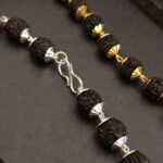 combo gold & silver plated rudraksh bracelet