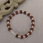 Silver Plated Brown Rudraksh Bracelet
