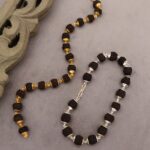 combo gold & silver plated rudraksh bracelet
