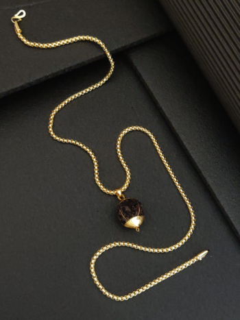 Gold Plated Rudraksh Pendant And Chain