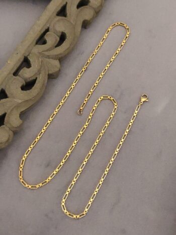 Gold-Plated Designer Box Chain