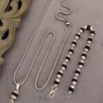 Combo silver plated rudraksh bracelet + chain + pendent