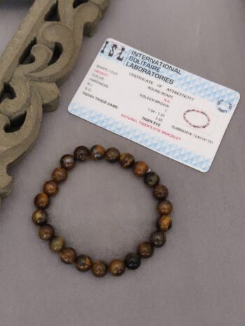 Certified and Energised Tiger Eye bracelet