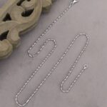 Silver plated spiral chain