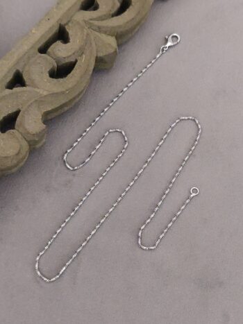 Silver plated spiral chain