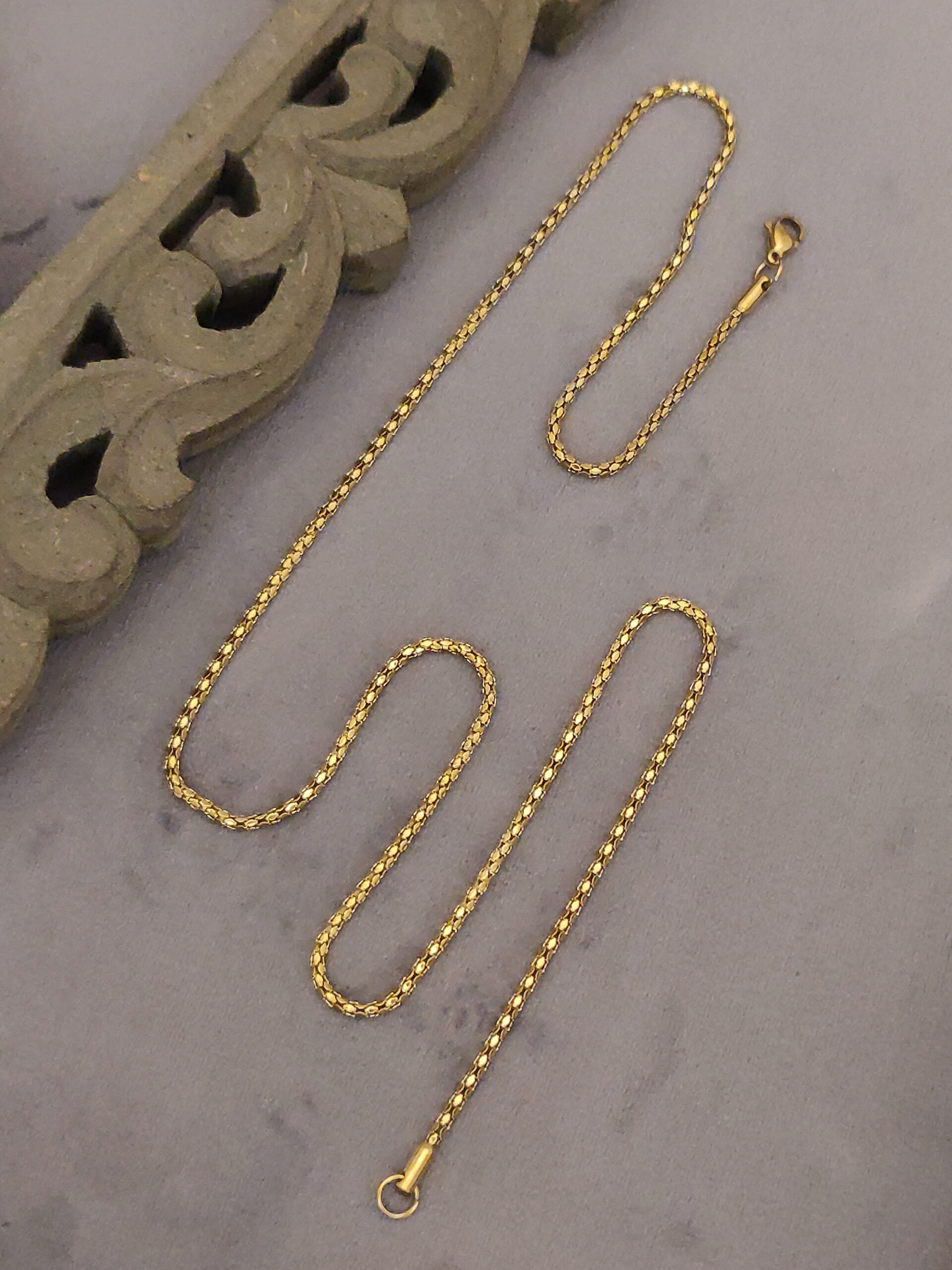 Gold Plated ovel link designer chain