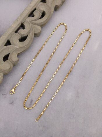 Premium Golden Brick Pattern Chain