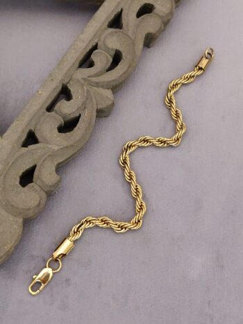 Premium Gold Polished Twisted Bracelet