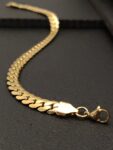 Gold plated luxury flat design bracelet